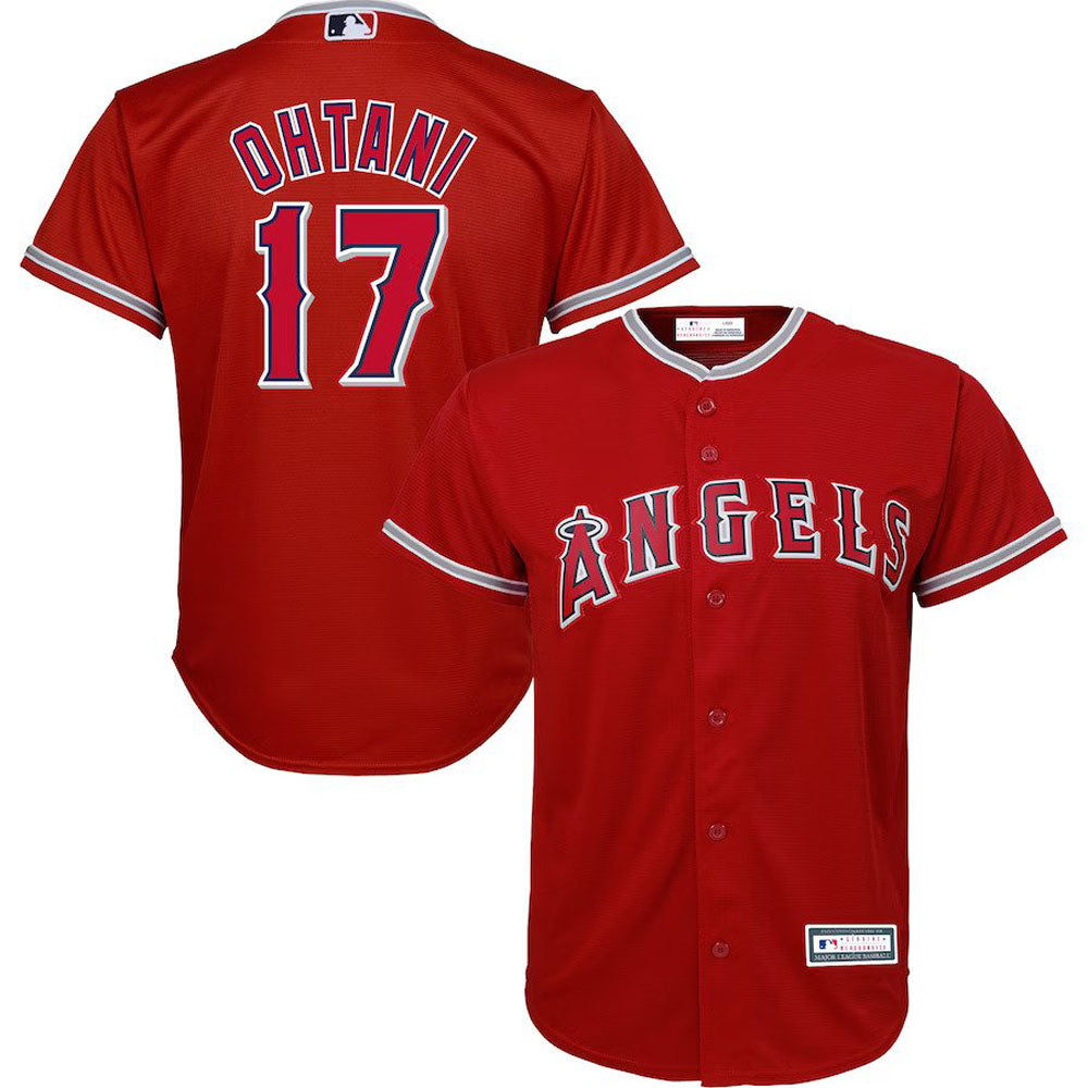 Youth Los Angeles Angels Shohei Ohtani Cool Base Replica Jersey Red
