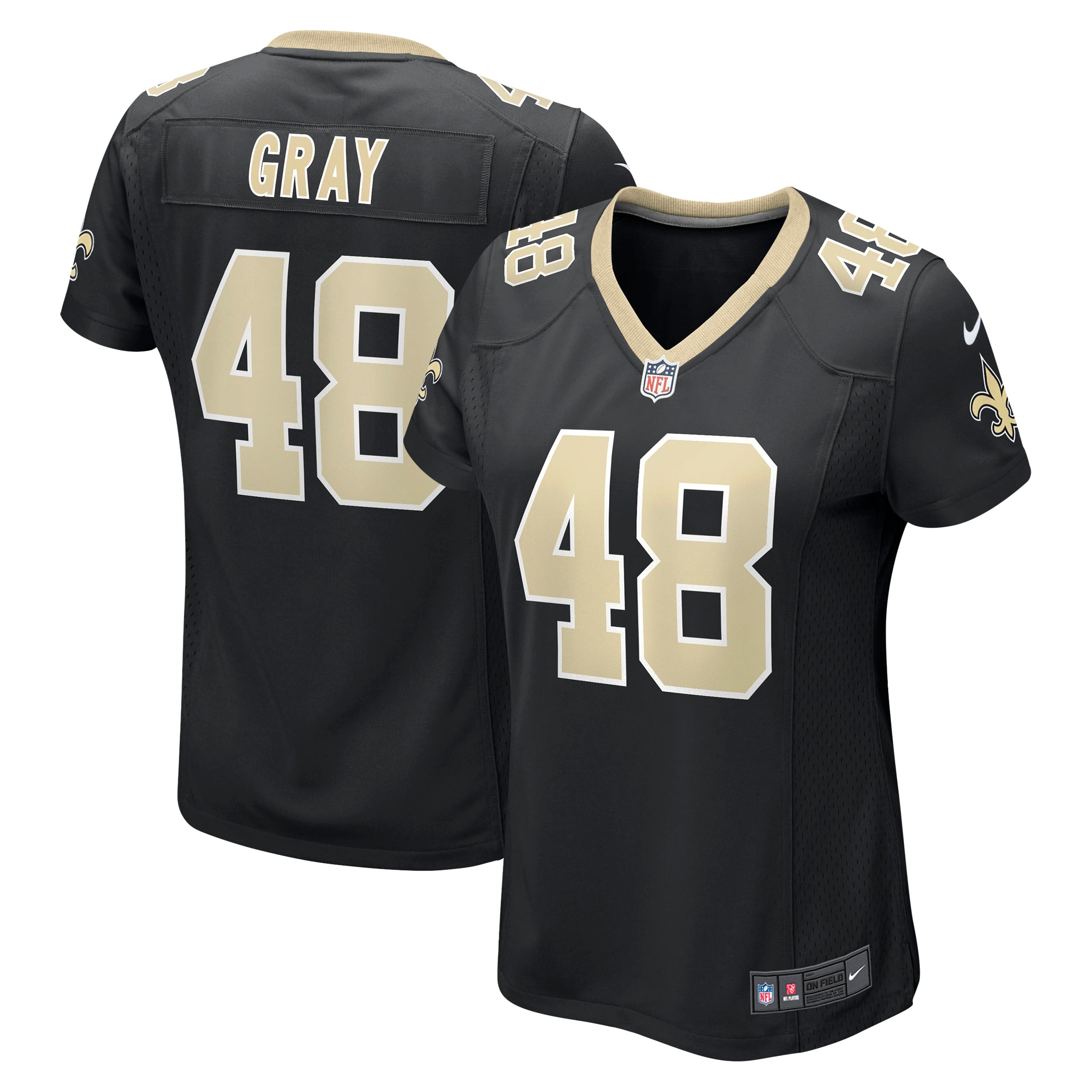 J.T. Gray New Orleans Saints Nike Women s Game Jersey   Black