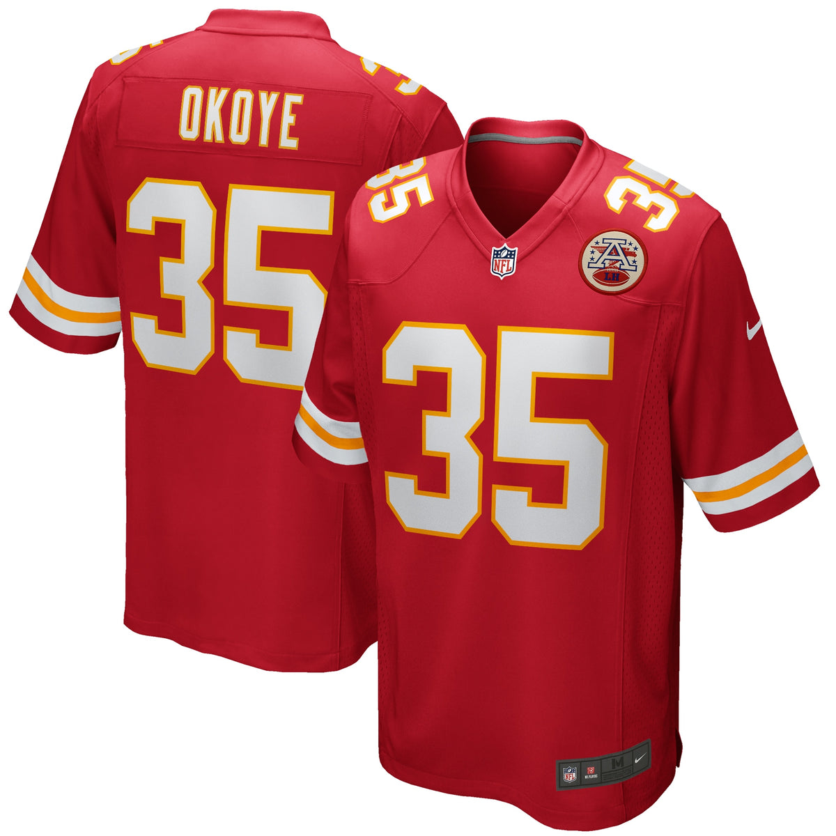 Christian Okoye Kansas City Chiefs Nike Game Retired Player Jersey   Red