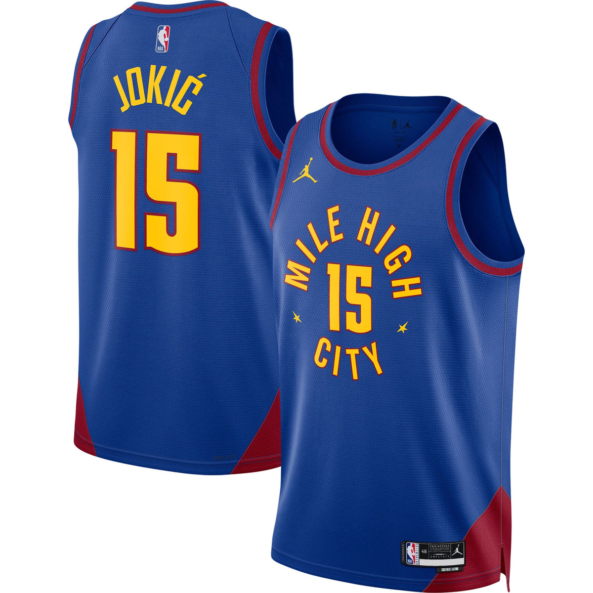 Nikola Jokic Denver Nuggets Jordans Brand Unisex Swingman Jersey - Statement Edition - Blue