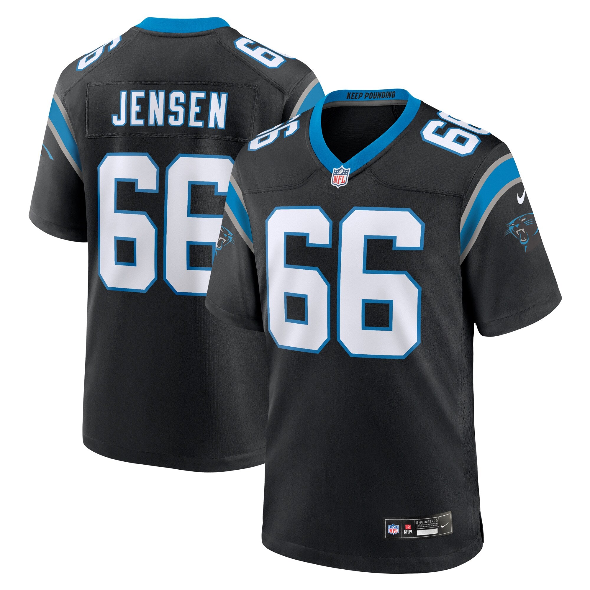 Nash Jensen Carolina Panthers Nike Team Game Jersey    Black