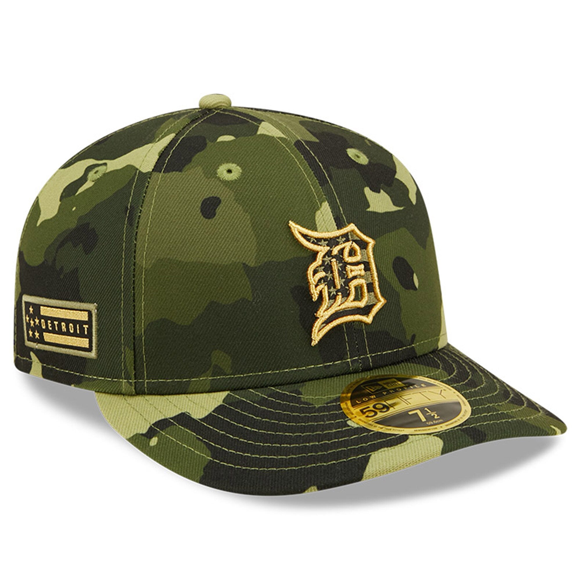 Detroit Tigers New Era 2022 Armed Forces Day On-Field Low Profile 59FIFTY - Camo