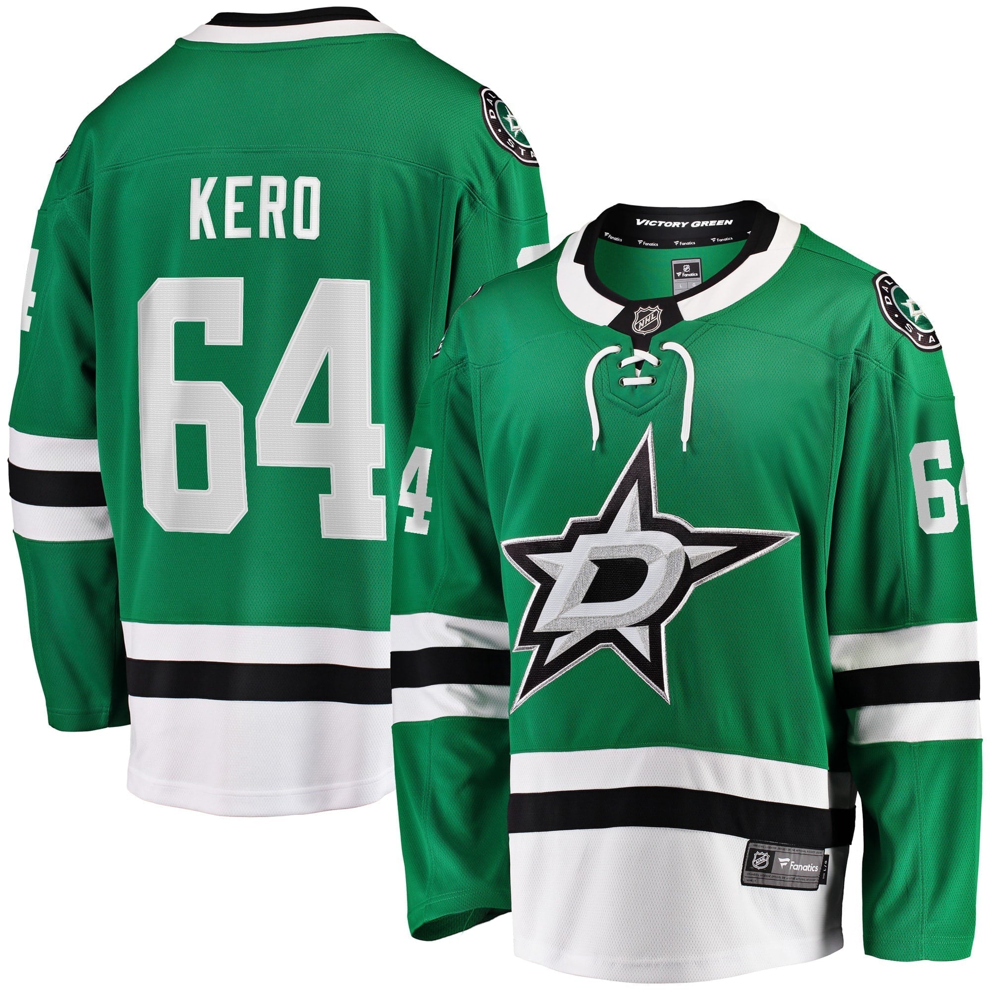 Men's Fanatics Branded Tanner Kero Kelly Green Dallas Stars Home Breakaway Player Jersey