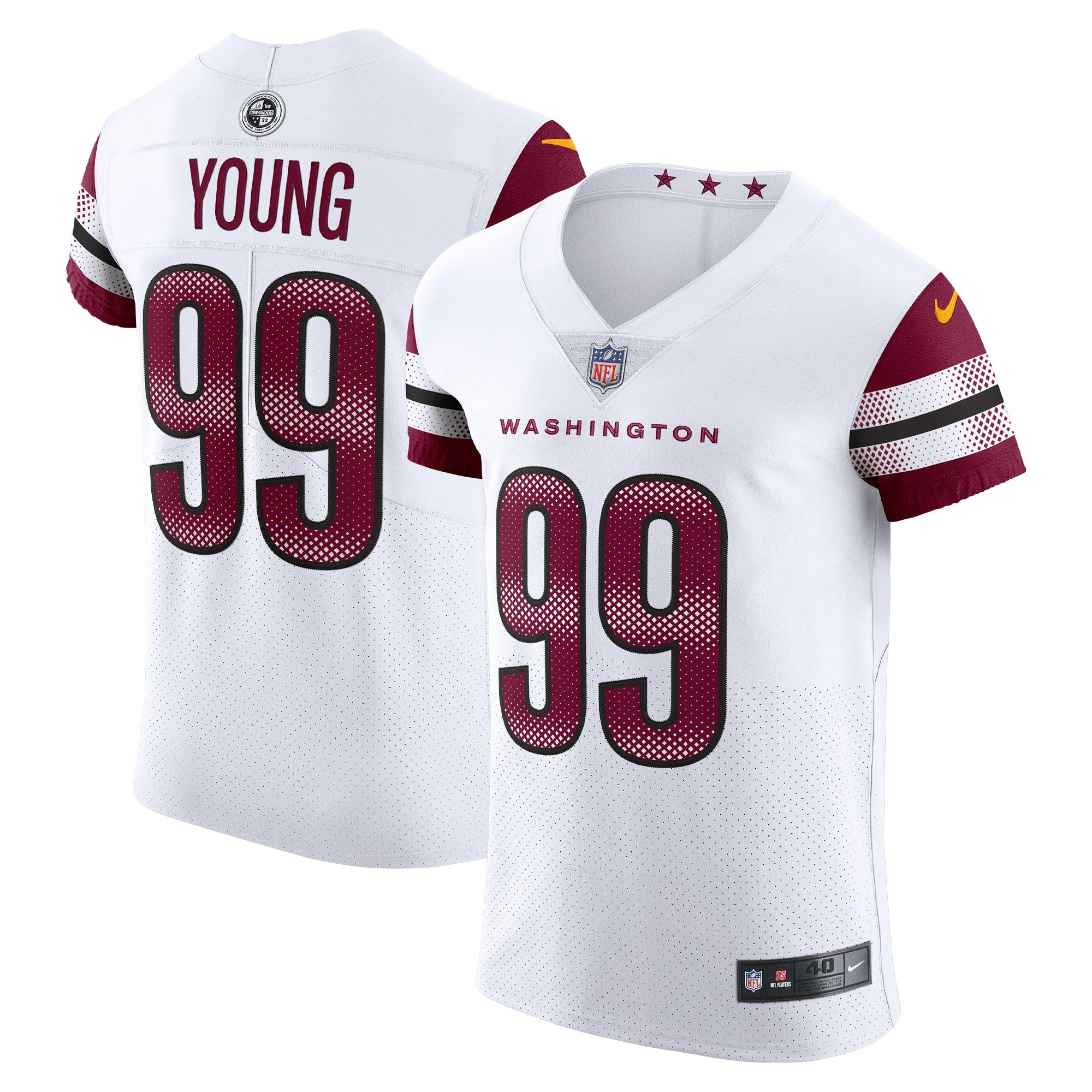 Chase Young Washington Commanders Nike Vapor Elite Jersey   White