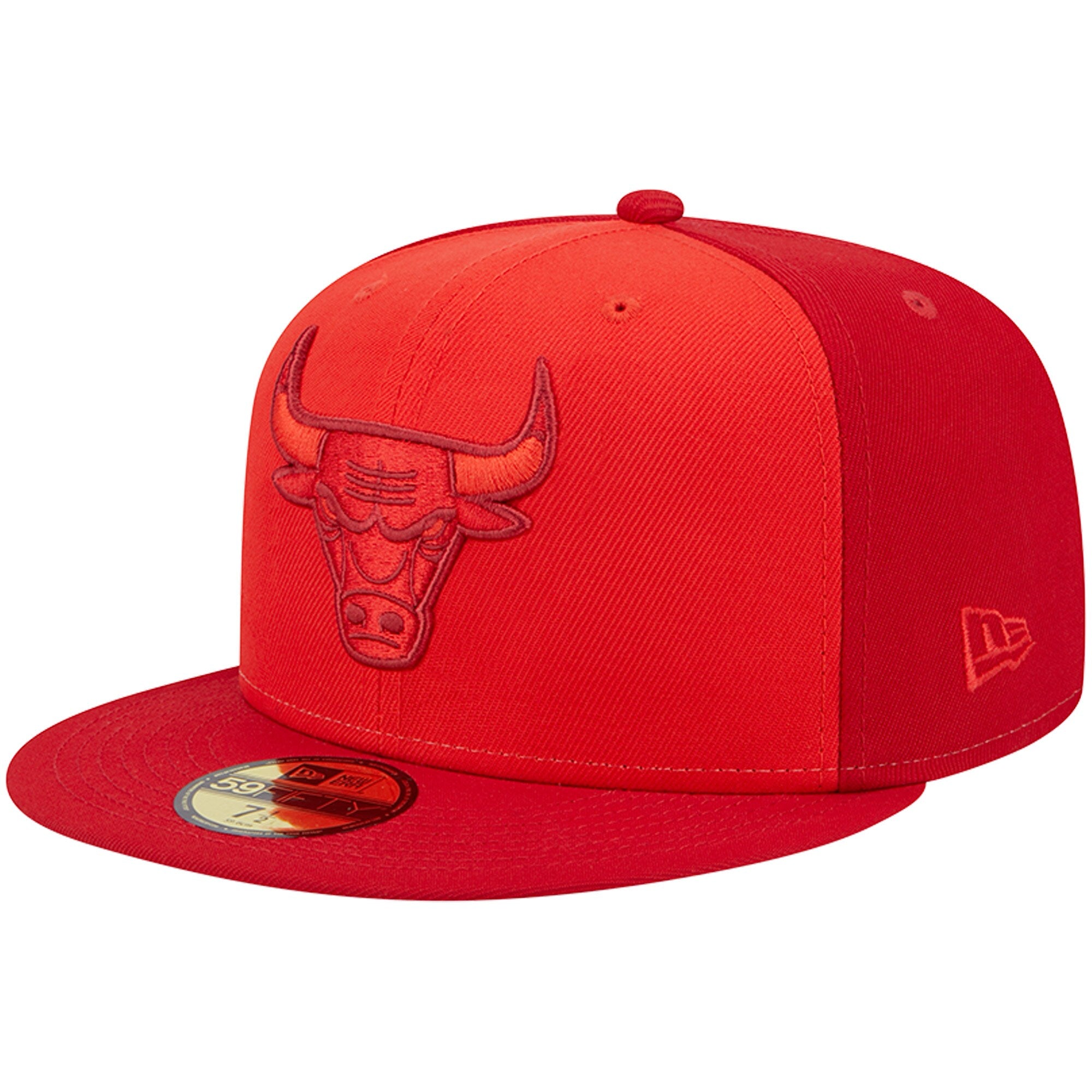 Chicago Bulls New Era Tri-Tone 59FIFTY Fitted Hat - Red