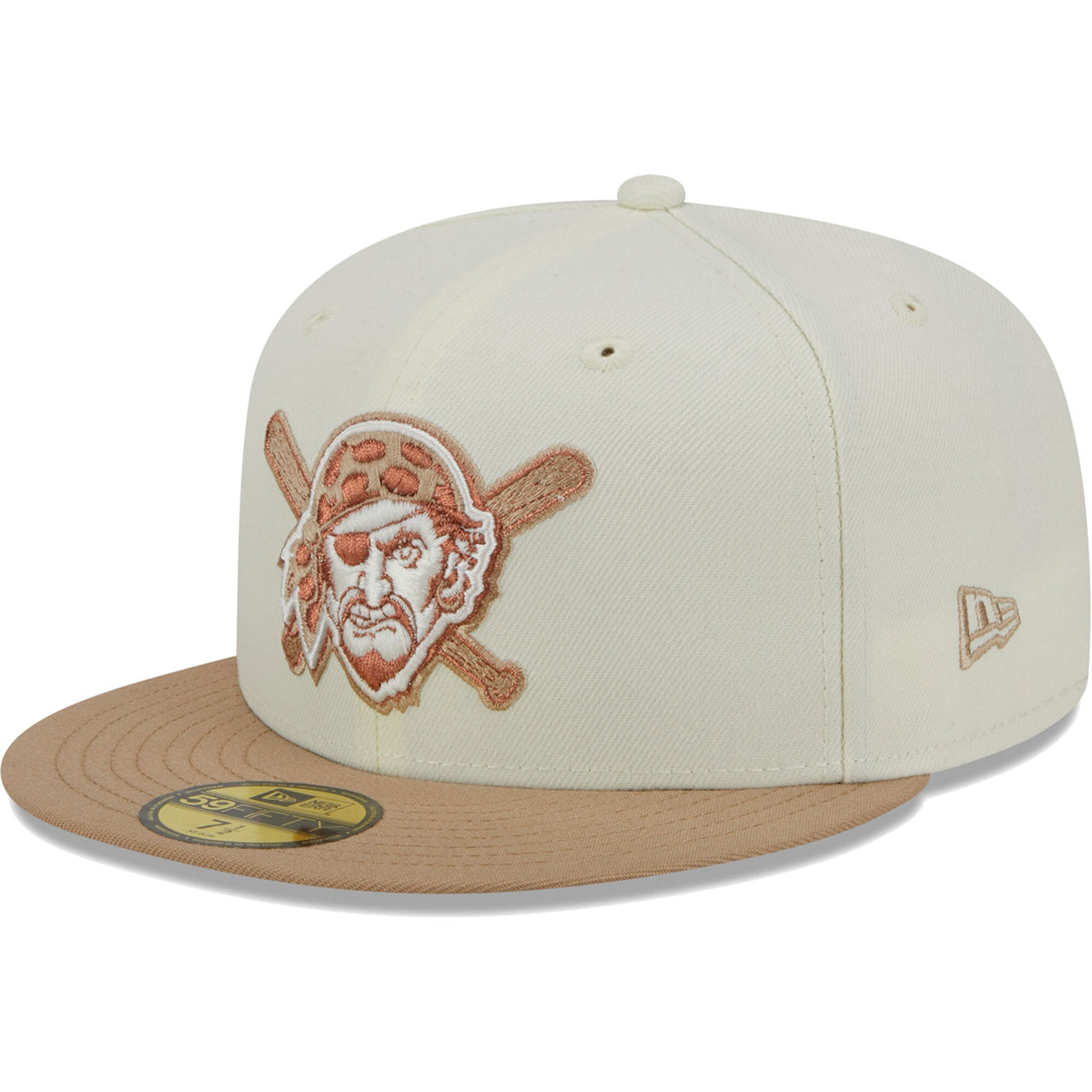Pittsburgh Pirates New Era Chrome Camel Rust Undervisor 59FIFTY Fitted Hat - Cream
