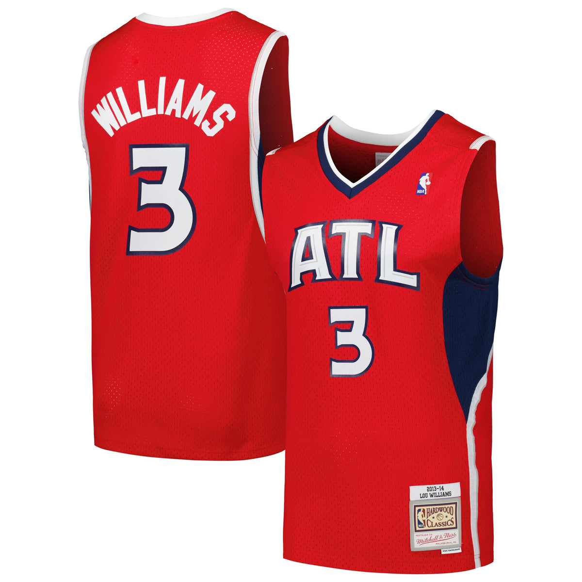 Lou Williams Atlanta Hawks, NBA Jerseys Mitchell & Ness 2001/02 Hardwood Classics Swingman Jersey - Red
