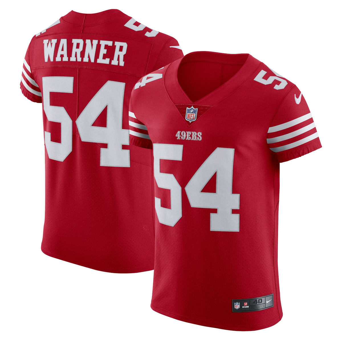 Fred Warner San Francisco 49ers Nike Vapor Elite Jersey   Scarlet