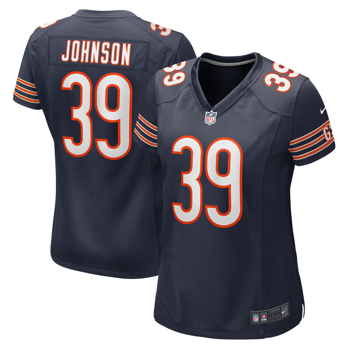 Quindell Johnson Chicago Bears Nike Women s Team Game Jersey    Navy