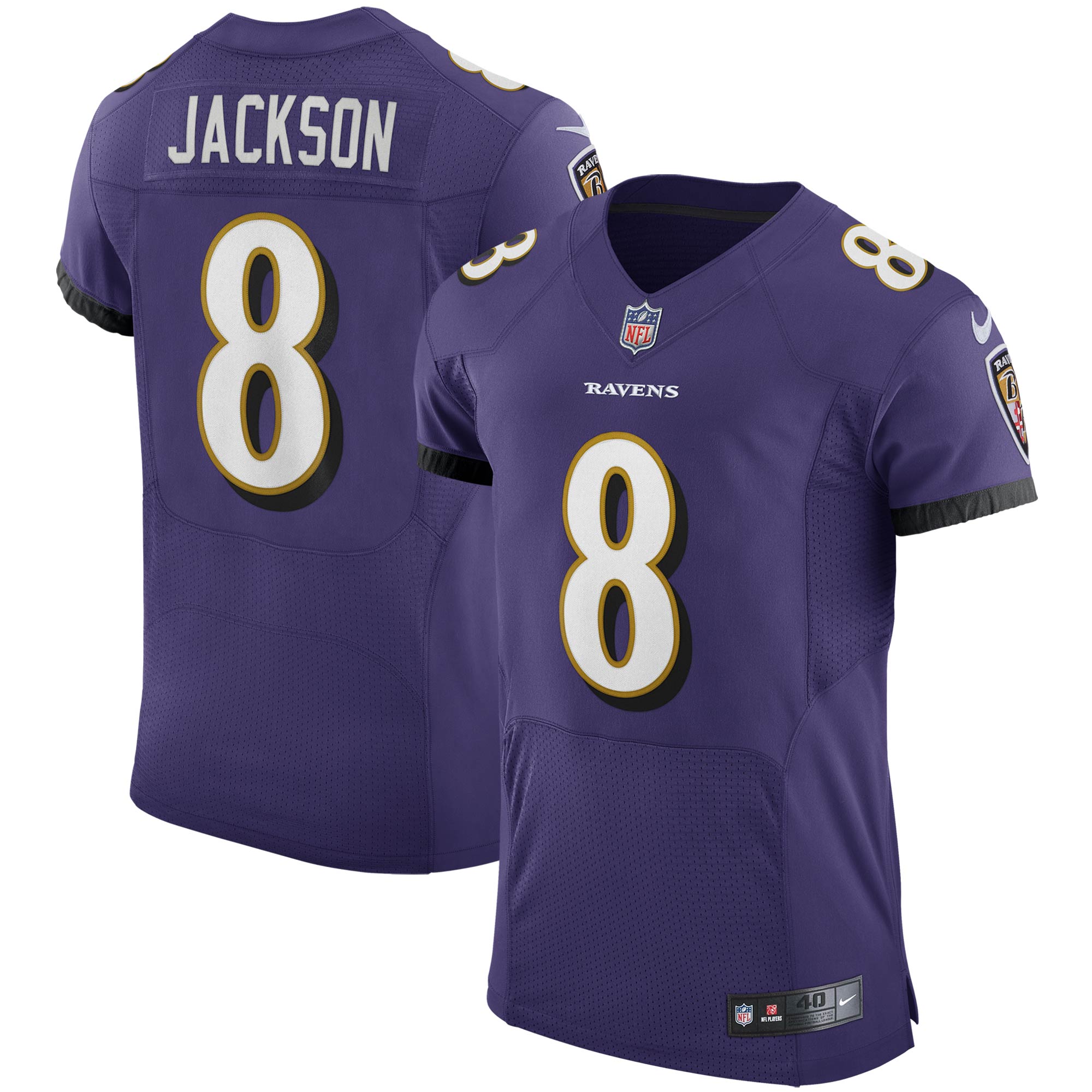 Lamar Jackson Baltimore Ravens Nike Vapor Elite Player Jersey   Purple