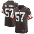 Clay Matthews Cleveland Browns Nike Game Retired Player Jersey   Brown