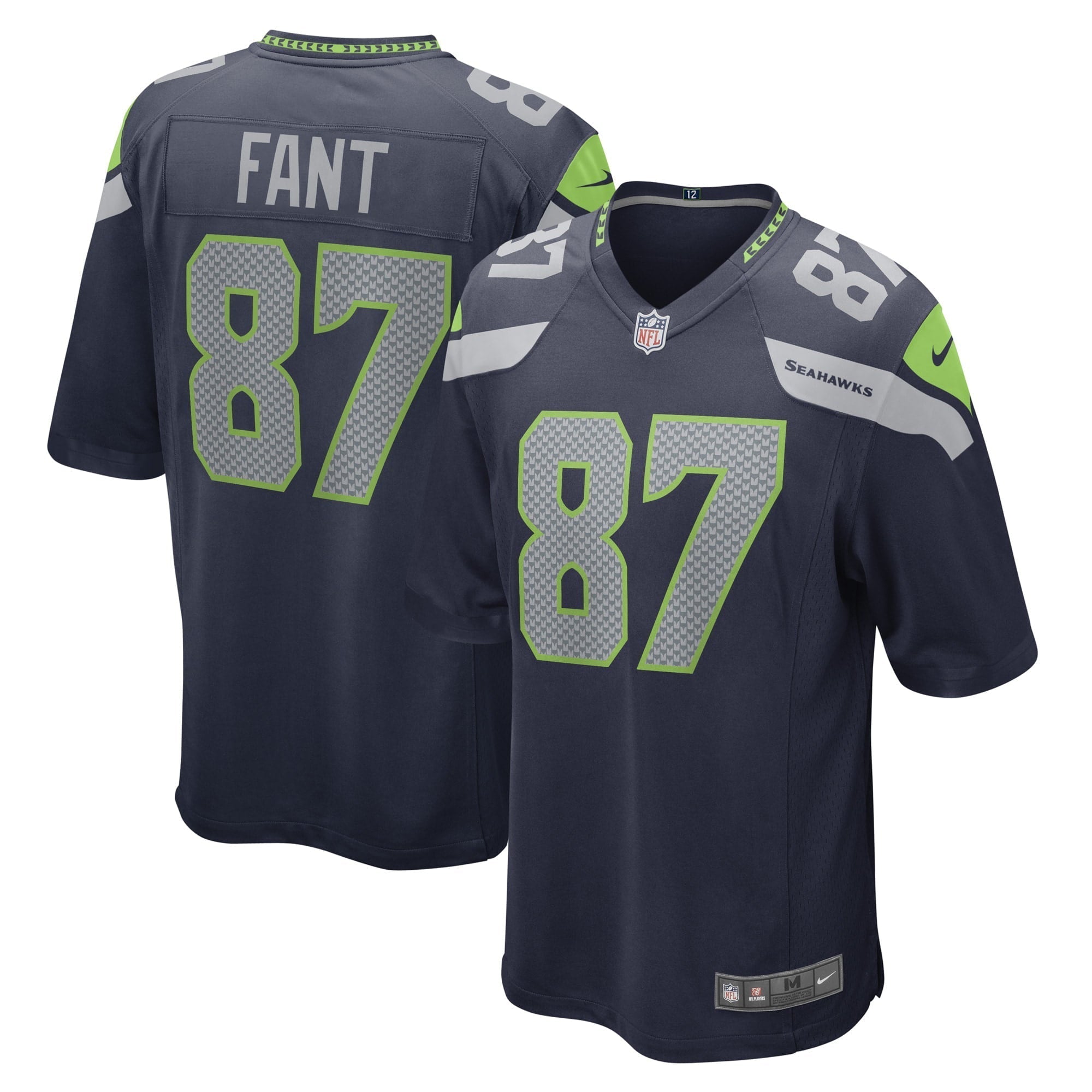 Men s Nike Noah Fant College Navy Seattle Seahawks Game Player Jersey