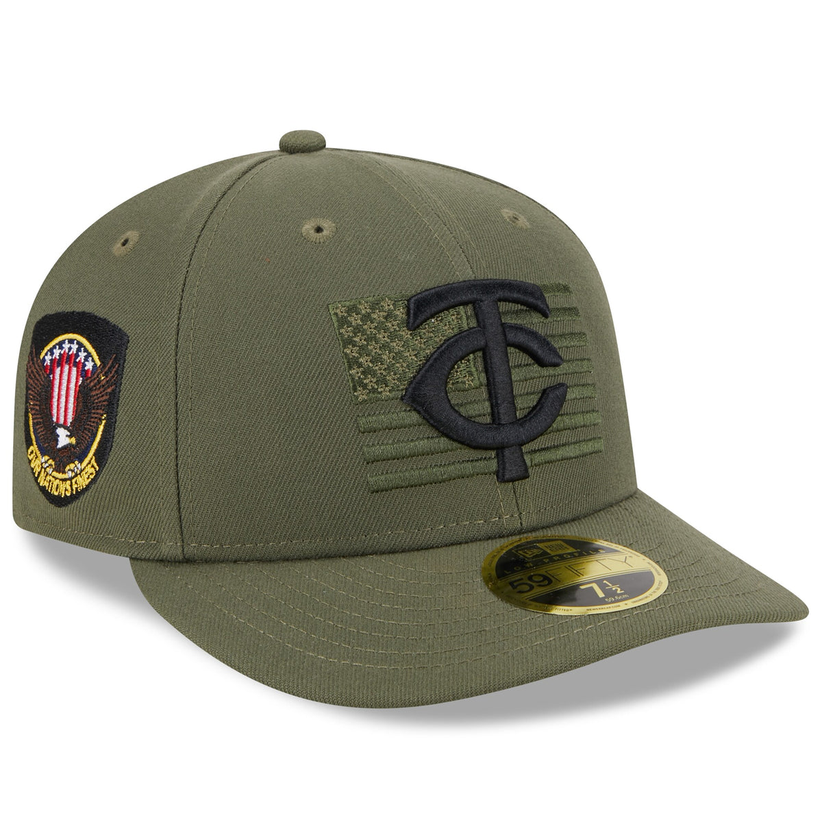 Minnesota Twins New Era 2023 Armed Forces Day Low Profile 59FIFTY Fitted Hat - Green