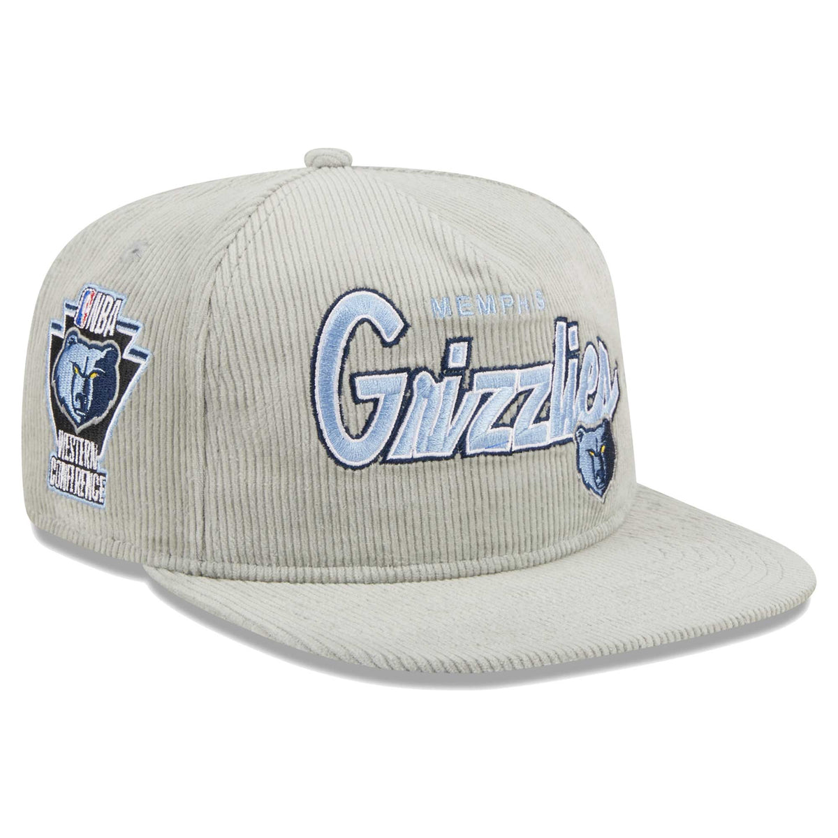 Memphis Grizzlies New Era The Golfer Corduroy 9FIFTY Snapback Hat - Gray