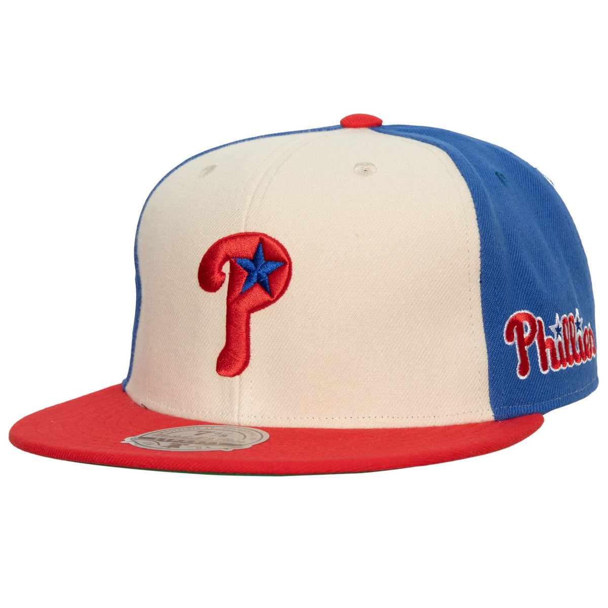Philadelphia Phillies Mitchell & Ness Homefield Fitted Hat - Cream/Red