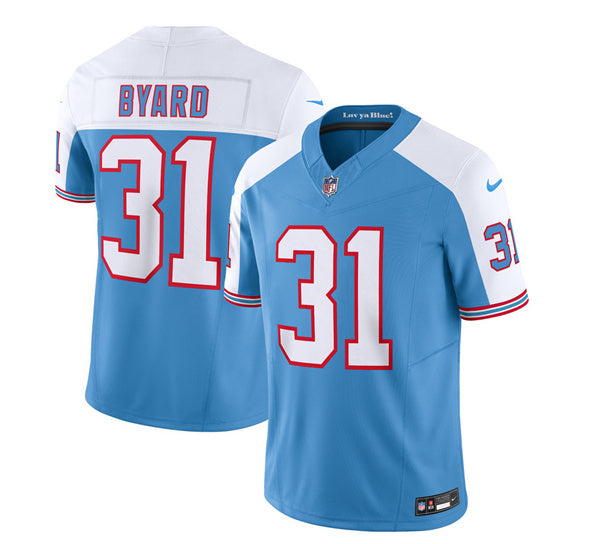 Men s Tennessee Titans  Kevin Byard Blue White 2023 F.U.S.E. Vapor Limited Throwback Stitched Jersey
