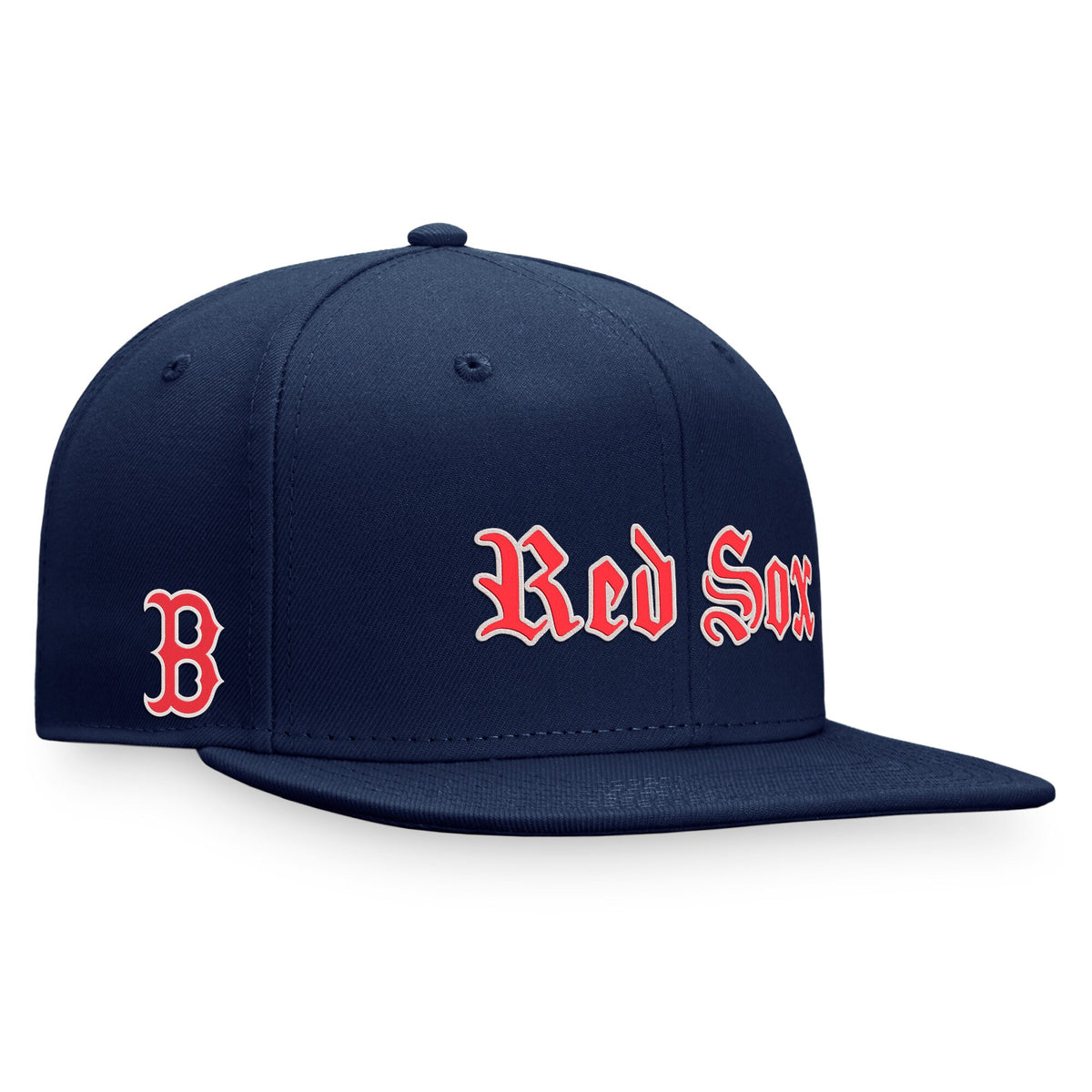 Boston Red Sox Fanatics Branded Gothic Script Fitted Hat - Navy