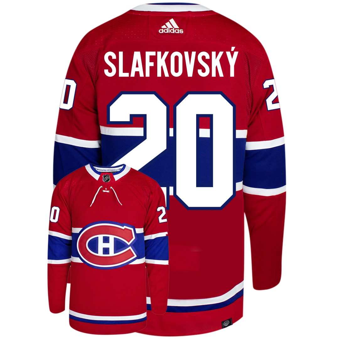 Juraj Slafkovsky Montreal Canadiens Adidas Primegreen Authentic NHL Hockey Jersey