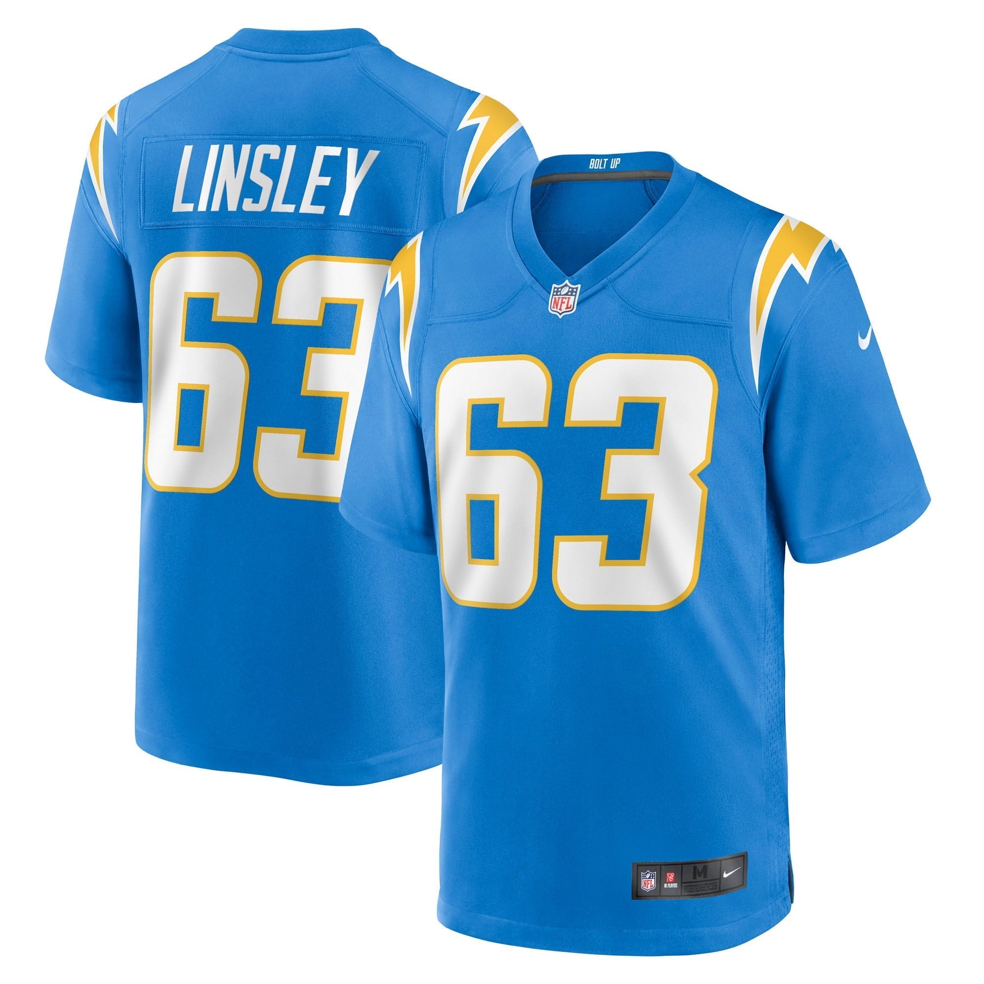 Men s Nike Corey Linsley Powder Blue Los Angeles Chargers Game Player Jersey