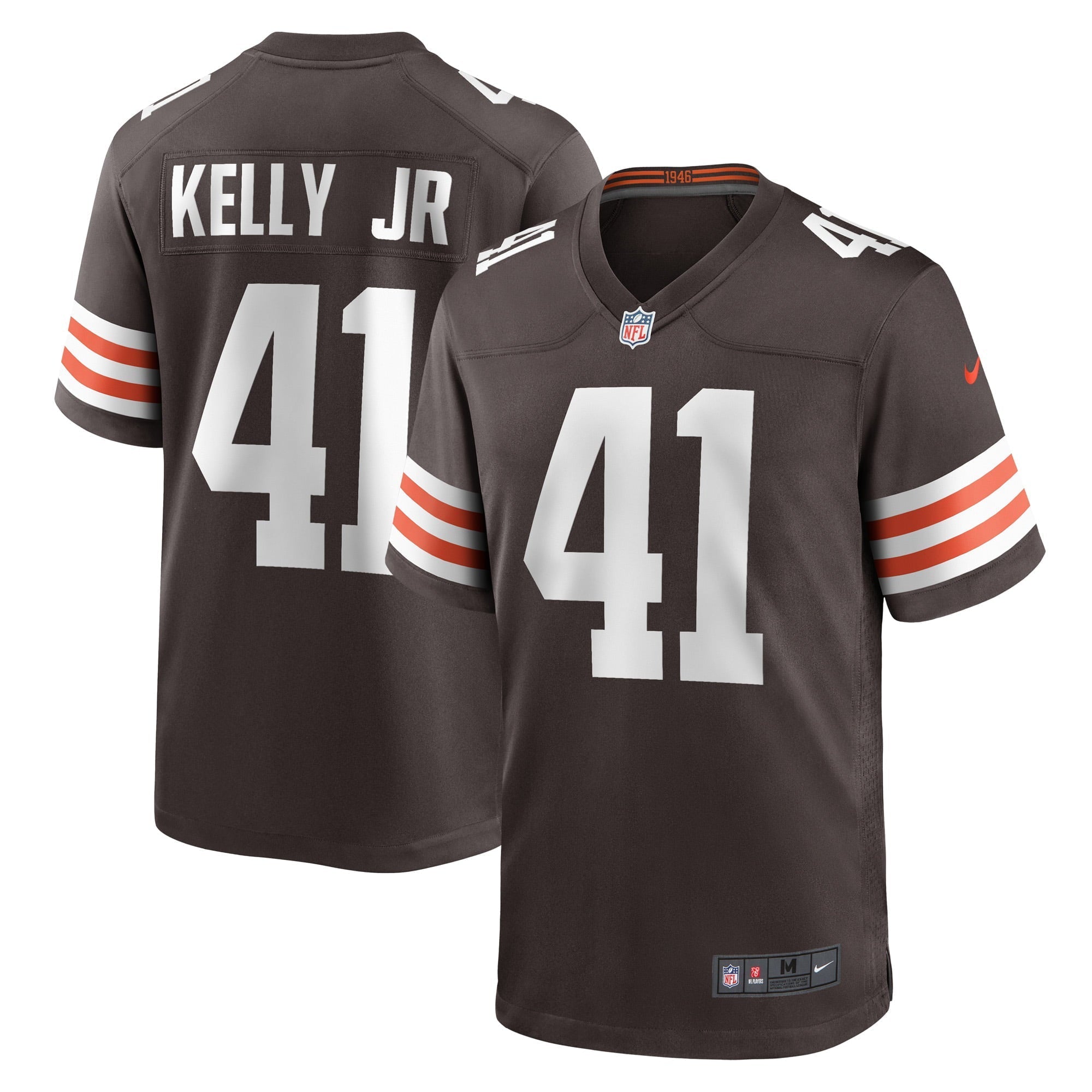 Men s Nike John Kelly Jr. Brown Cleveland Browns Game Player Jersey