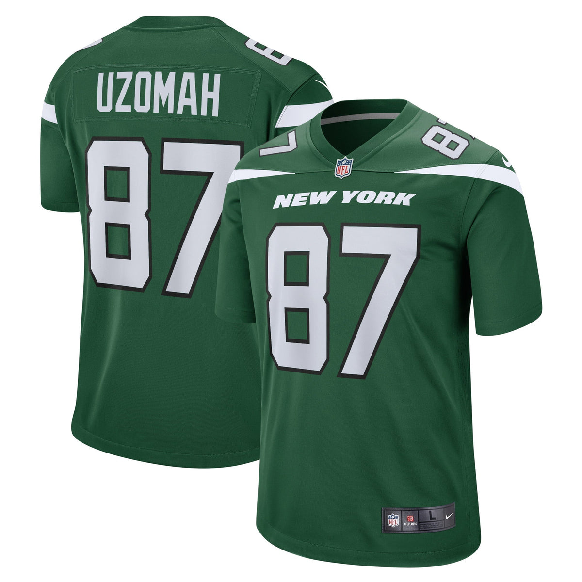 Men s Nike C.J. Uzomah Gotham Green New York Jets Player Game Jersey