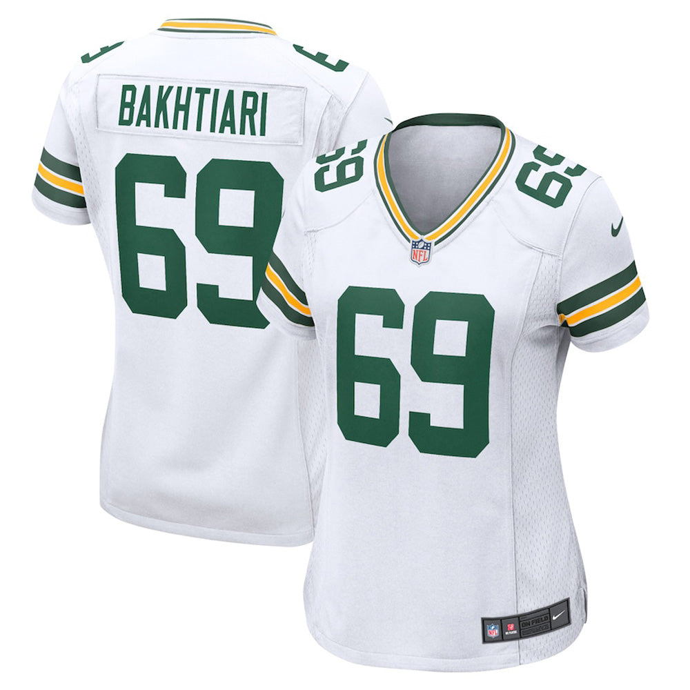 Women s Green Bay Packers David Bakhitari Game Jersey   White
