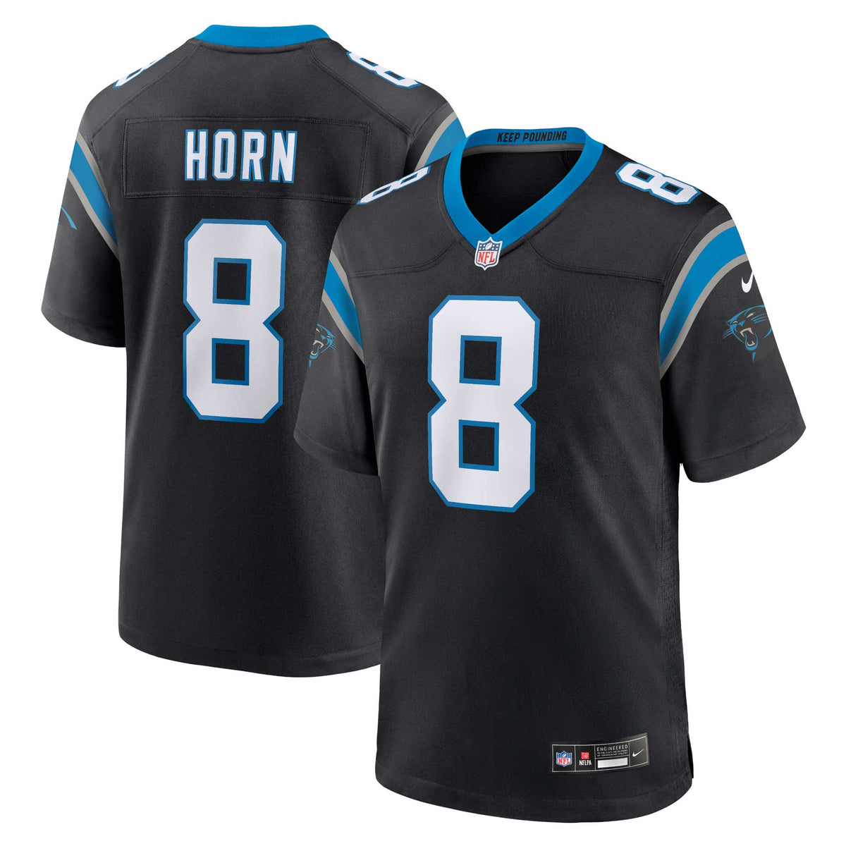Jaycee Horn Carolina Panthers Nike Game Jersey   Black