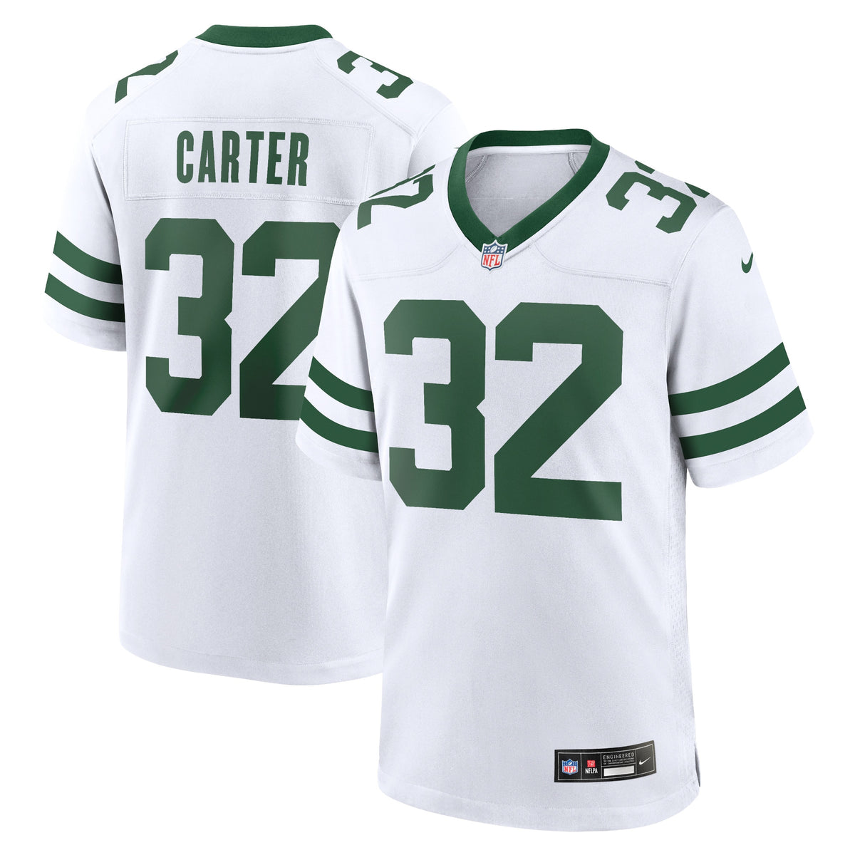 Michael Carter New York Jets Nike Legacy Player Game Jersey   White