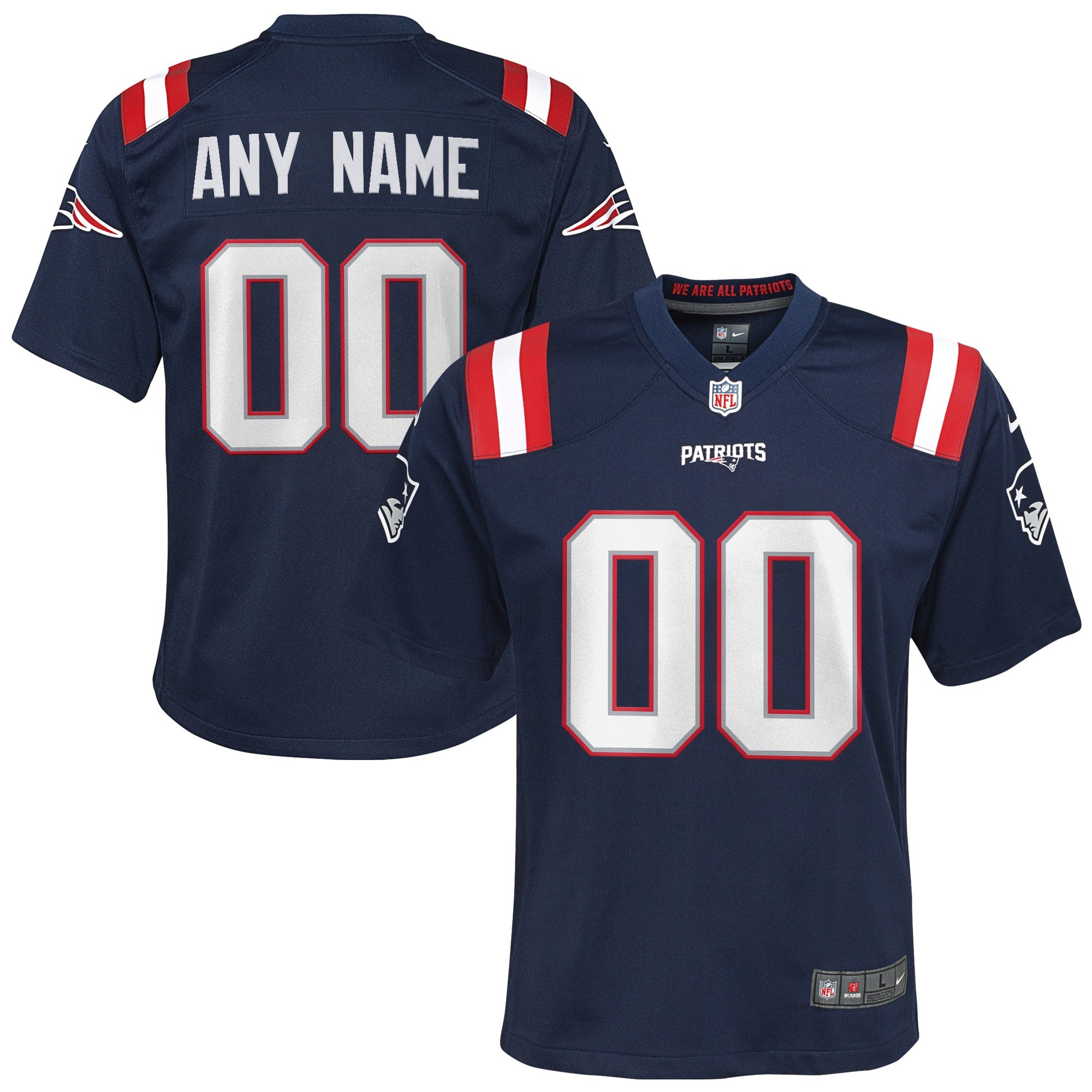 New England Patriots Nike Youth Custom Game Jersey   Navy