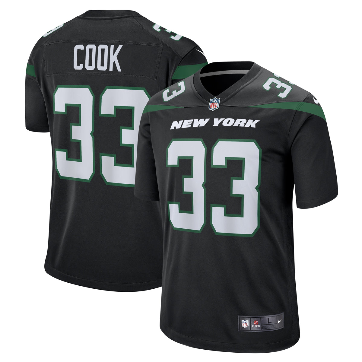 Dalvin Cook New York Jets Nike Alternate Game Player Jersey   Stealth Black