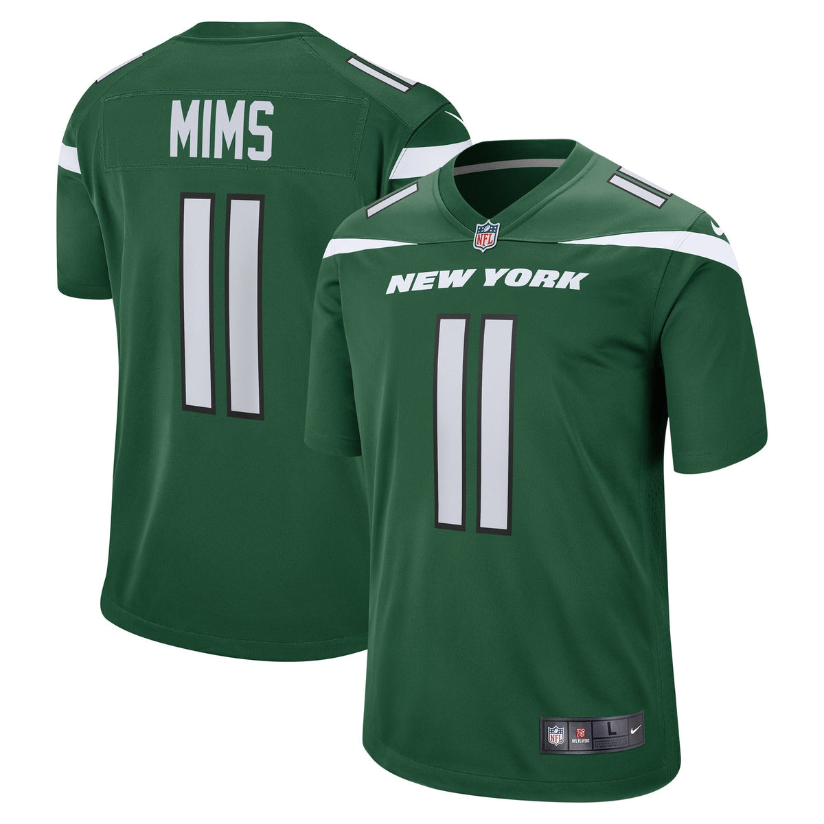 Men s Nike Denzel Mims Gotham Green New York Jets Game Jersey