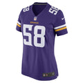 Women s Nike Jordans Hicks Purple Minnesota Vikings Game Player Jersey