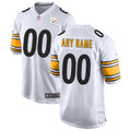 Men s Nike White Pittsburgh Steelers Away Custom Game Jersey