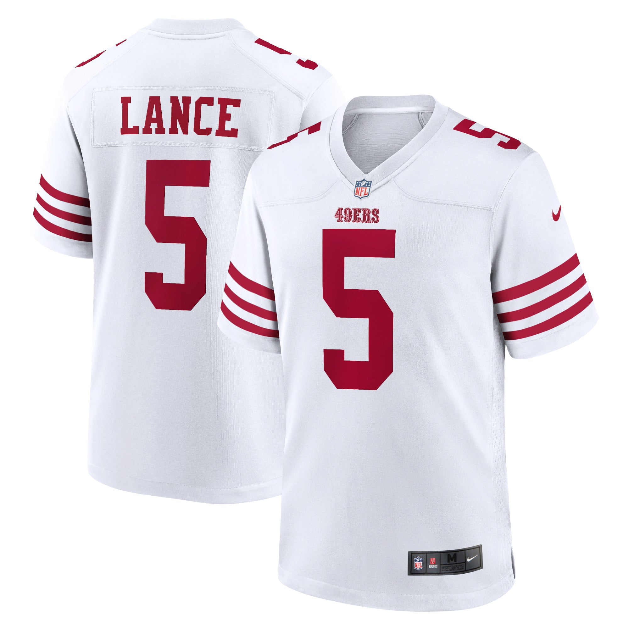 Men s Nike Trey Lance White San Francisco 49ers Player Game Jersey