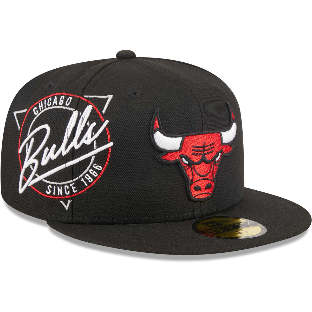 Chicago Bulls New Era Neon Emblem 59FIFTY Fitted Hat - Black