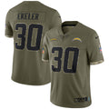 Austin Ekeler Los Angeles Chargers Nike 2022 Salute To Service Limited Jersey   Olive