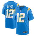 Men s Nike Derius Davis Powder Blue Los Angeles Chargers Team Game Jersey