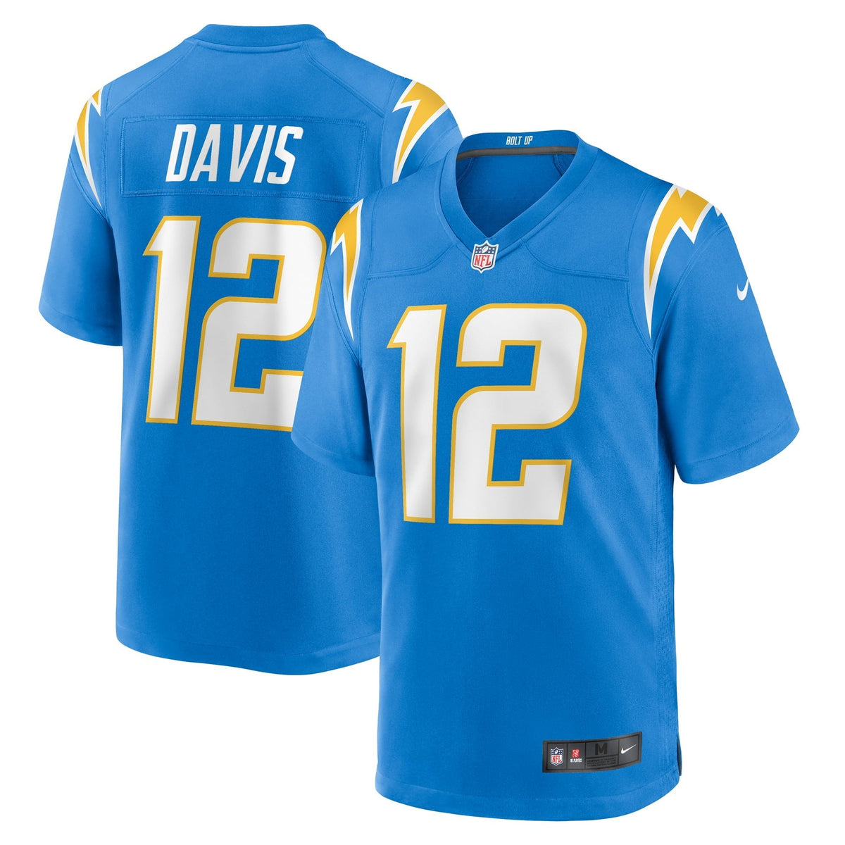 Men s Nike Derius Davis Powder Blue Los Angeles Chargers Team Game Jersey