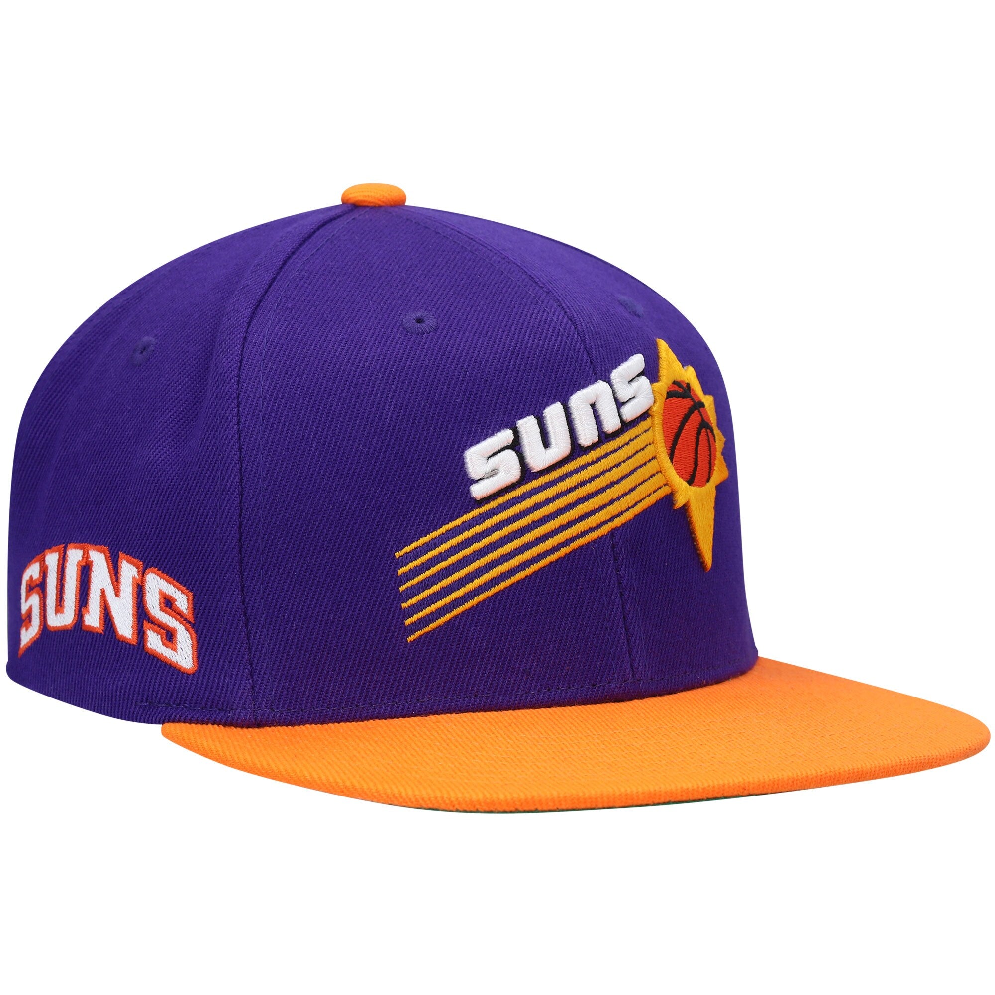 Phoenix Suns Mitchell & Ness Hardwood Classics Snapback Hat - Purple/Orange