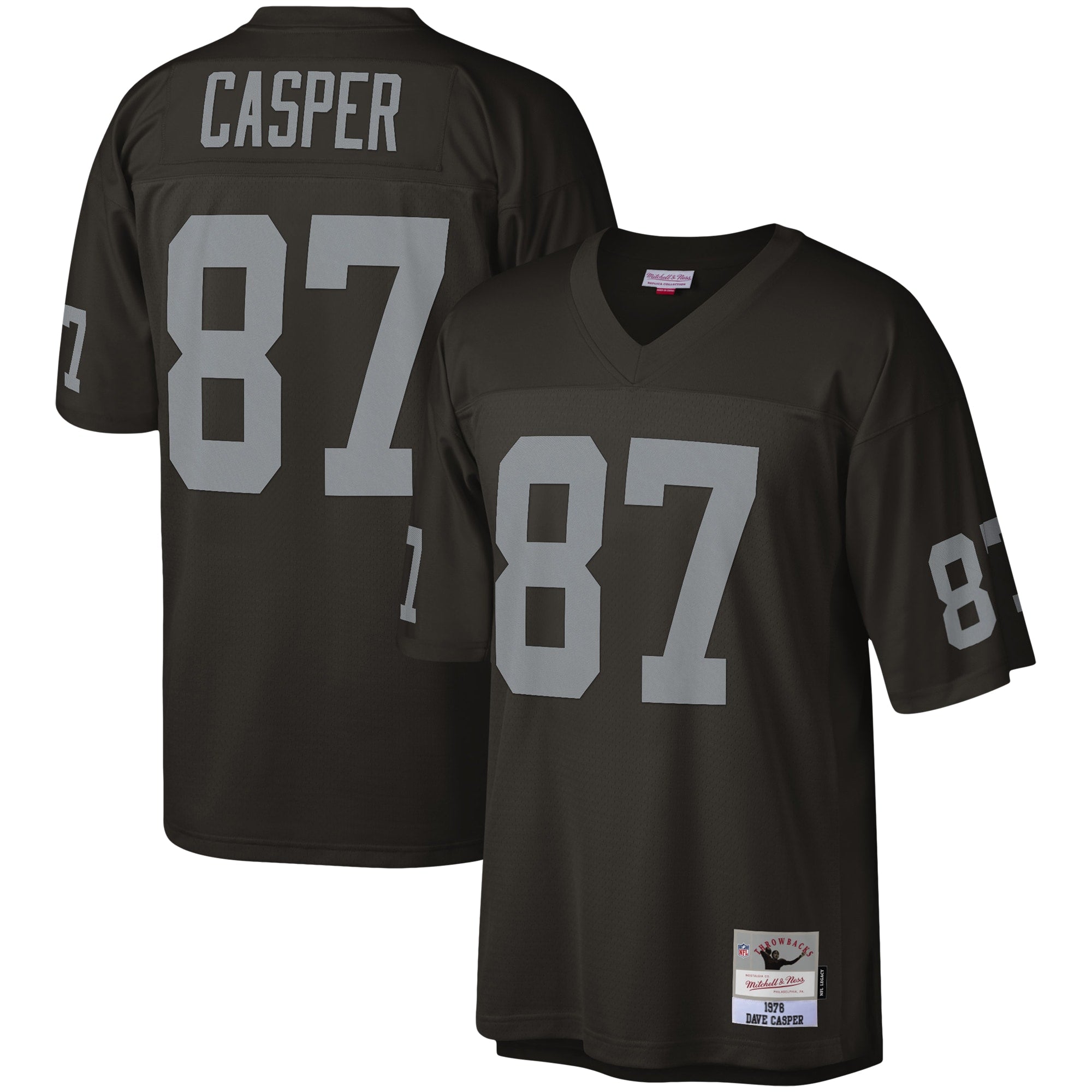 Dave Casper Las Vegas Raiders Mitchell   Ness Legacy Replica Jersey   Black