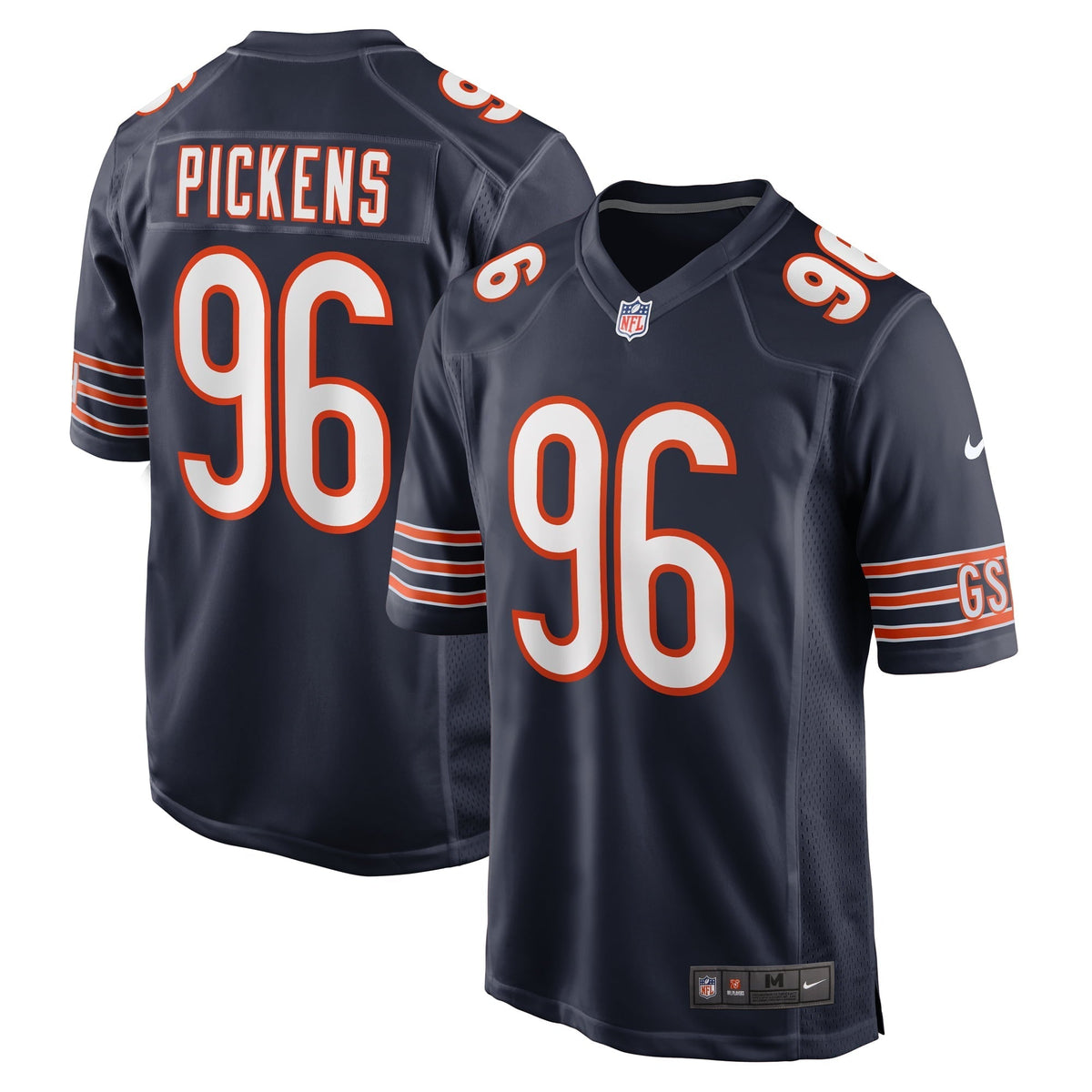 Men s Nike Zacch Pickens Navy Chicago Bears Team Game Jersey