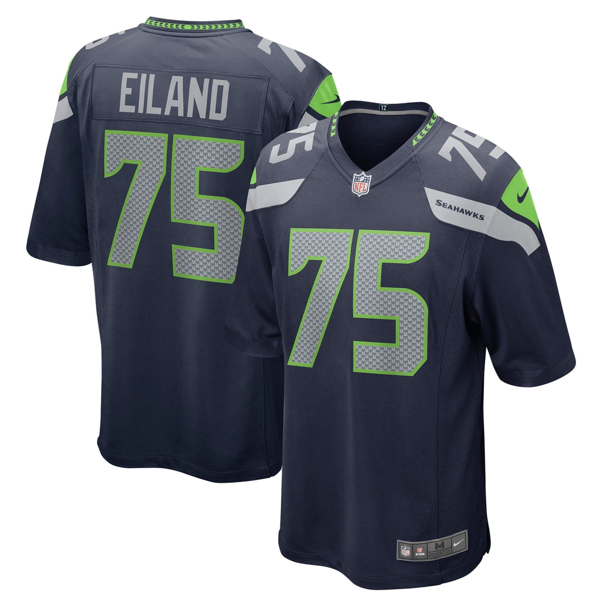 Men s Nike Greg Eiland College Navy Seattle Seahawks Game Jersey