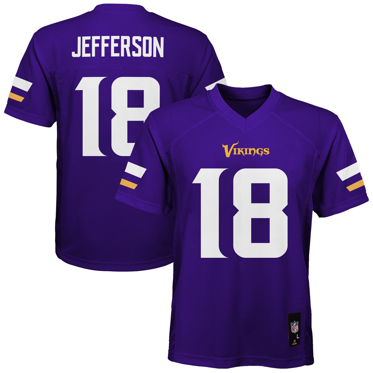 Justin Jefferson Minnesota Vikings Nike Youth Game Jersey   Purple