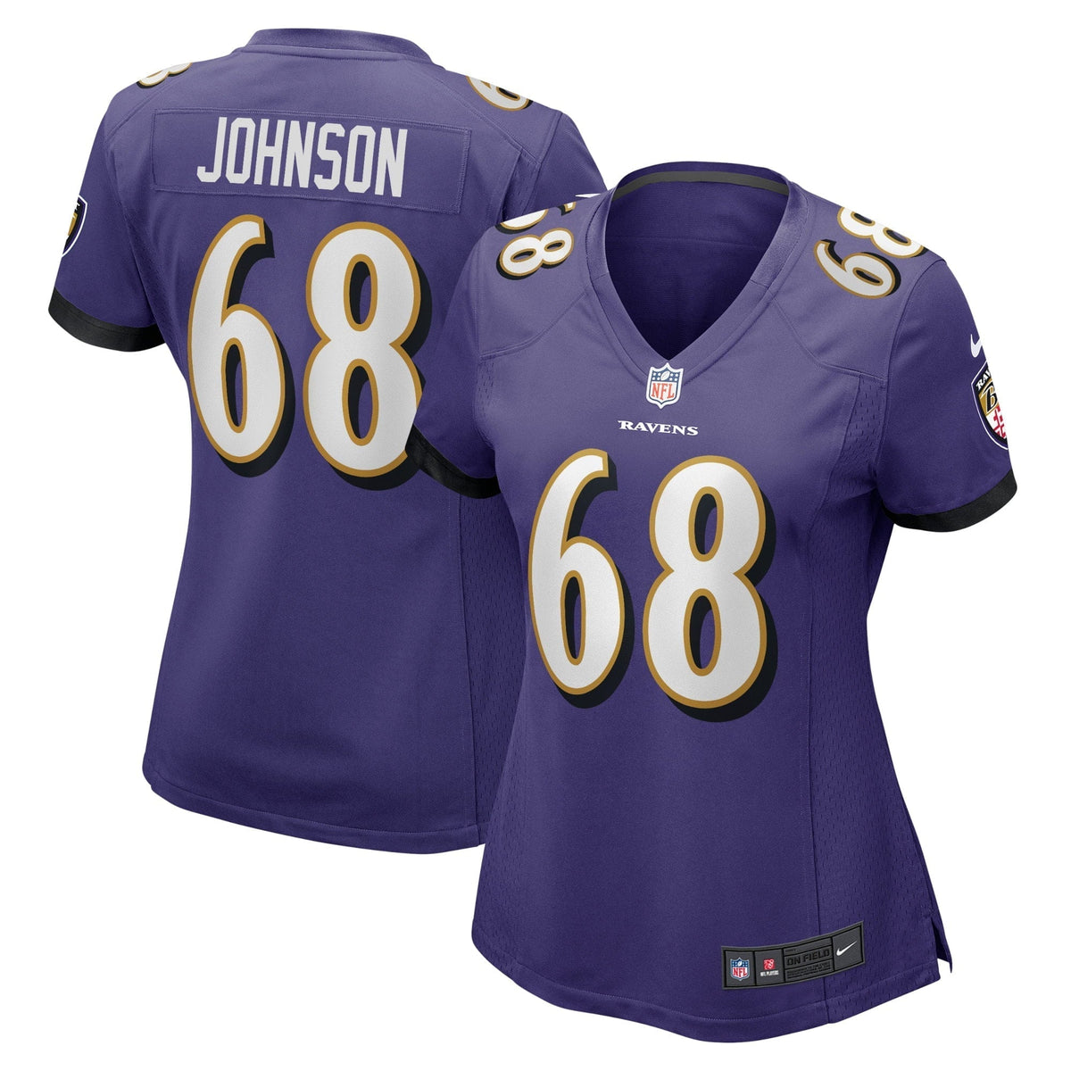 Women s Nike Zack Johnson Purple Baltimore Ravens Home Game Player Jersey