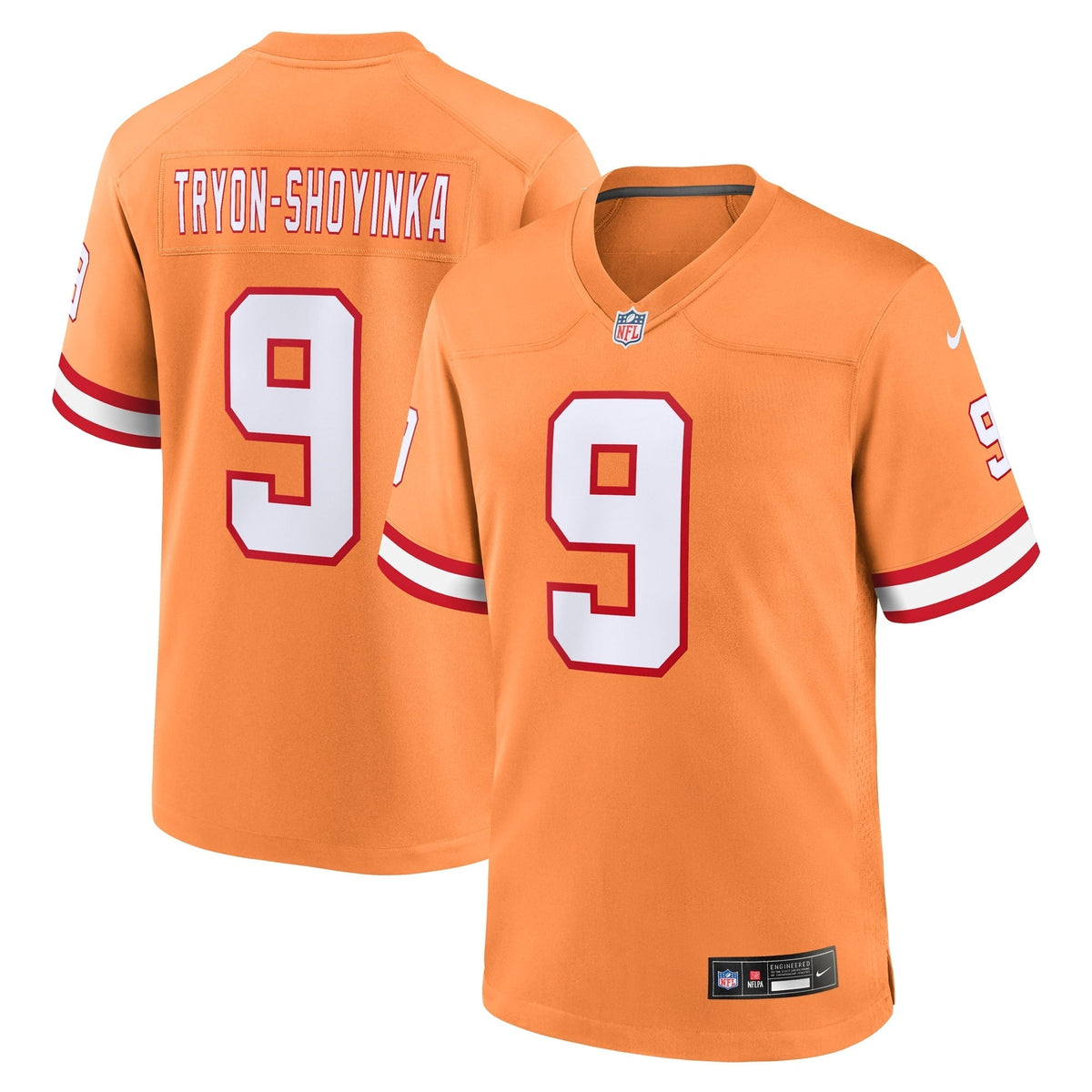 Men s Nike Joe Tryon-Shoyinka Orange Tampa Bay Buccaneers Throwback Game Jersey
