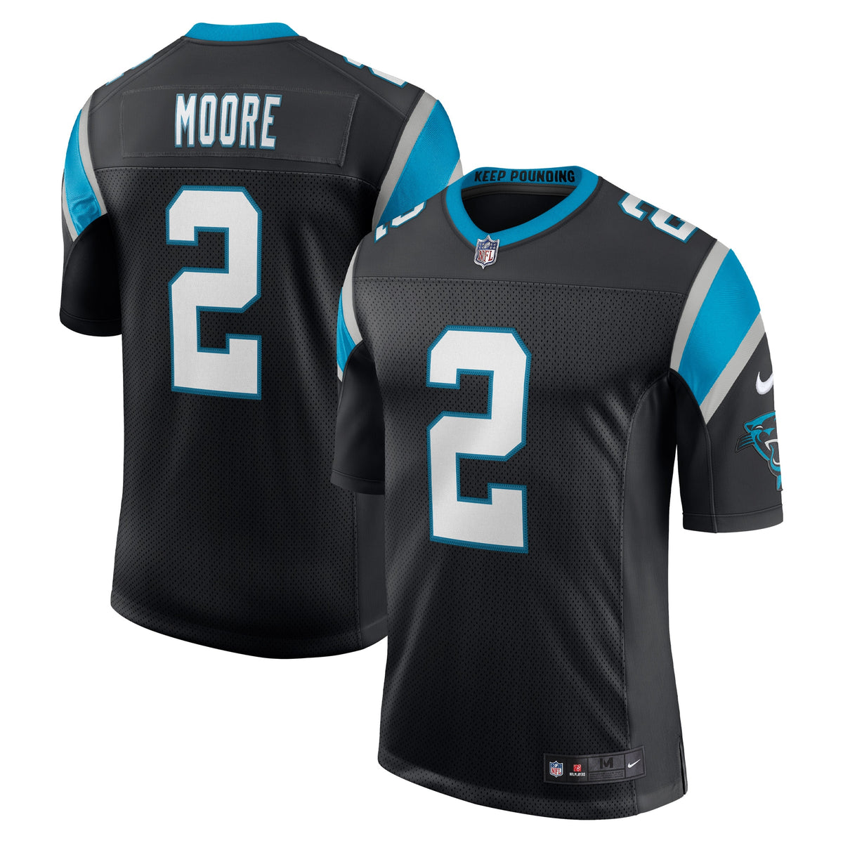 D.J. Moore Carolina Panthers Nike Vapor Limited Jersey   Black