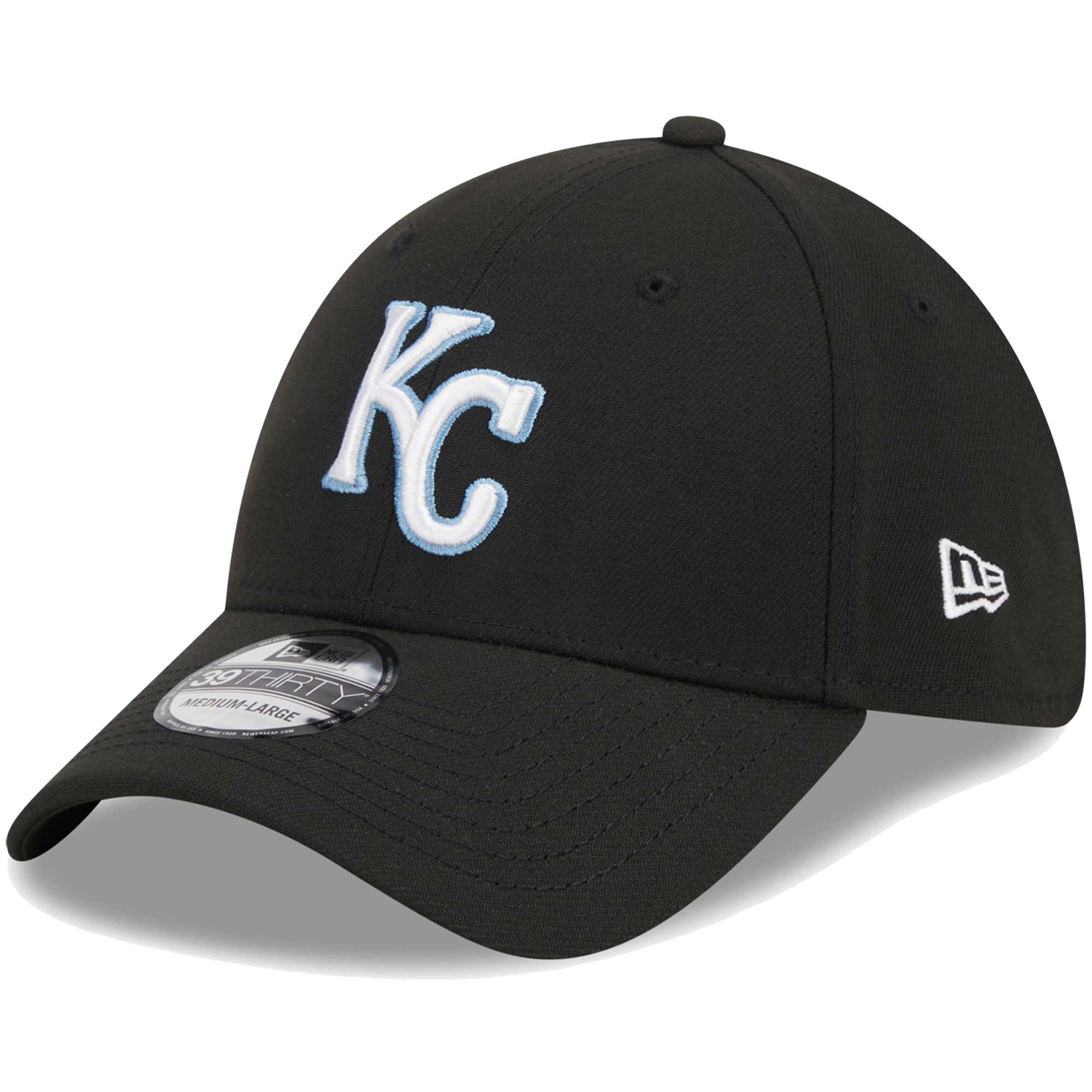 Kansas City Royals New Era Logo 39THIRTY Flex Hat - Black