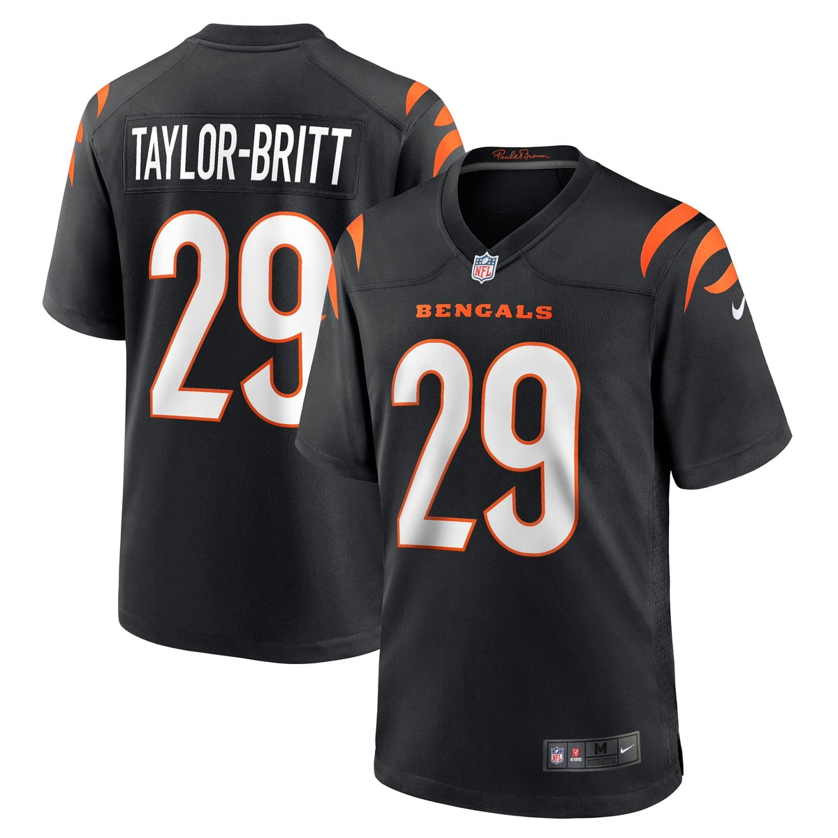 Men s Nike Cam Taylor-Britt Black Cincinnati Bengals Game Player Jersey