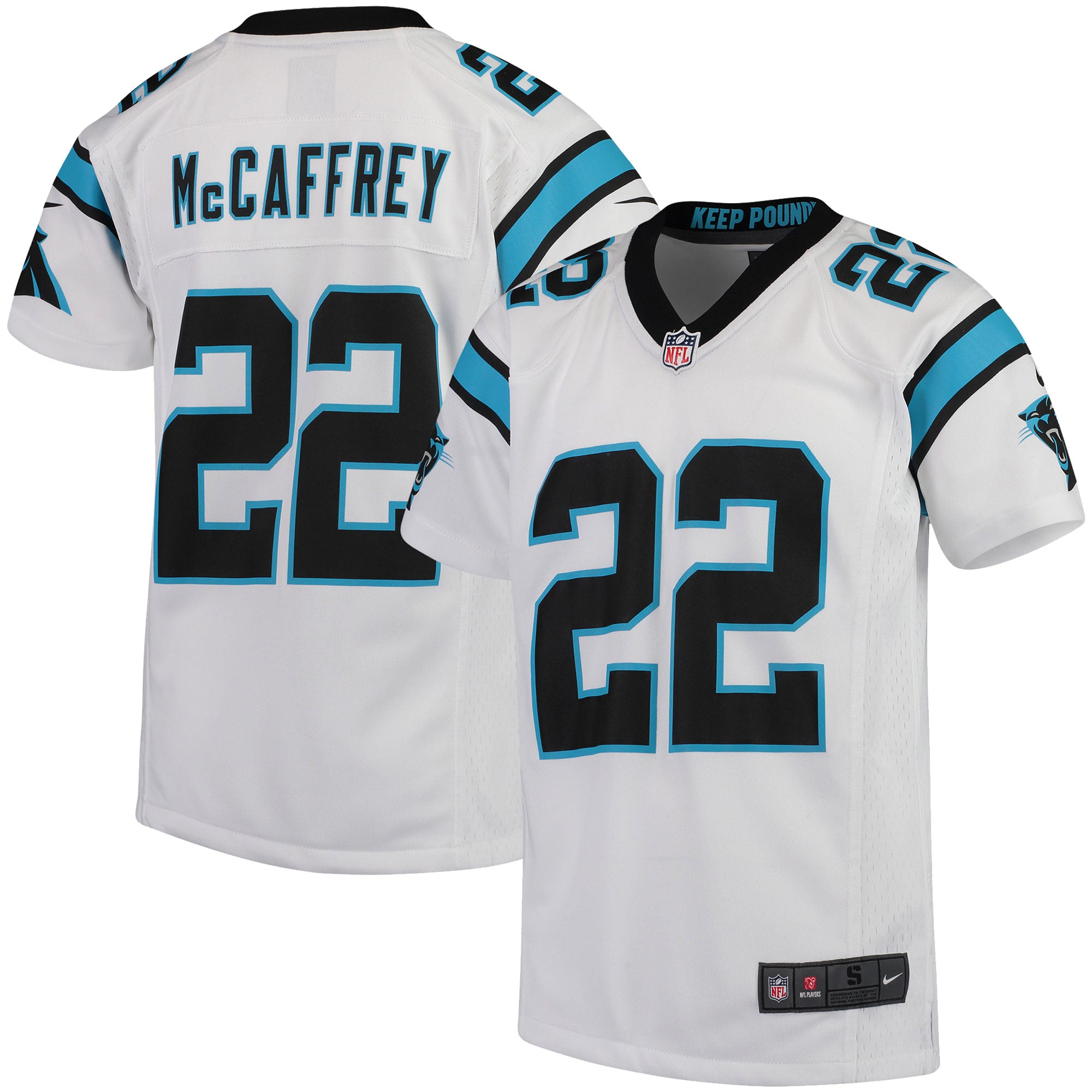 Christian McCaffrey Carolina Panthers Nike Youth Player Game Jersey   White