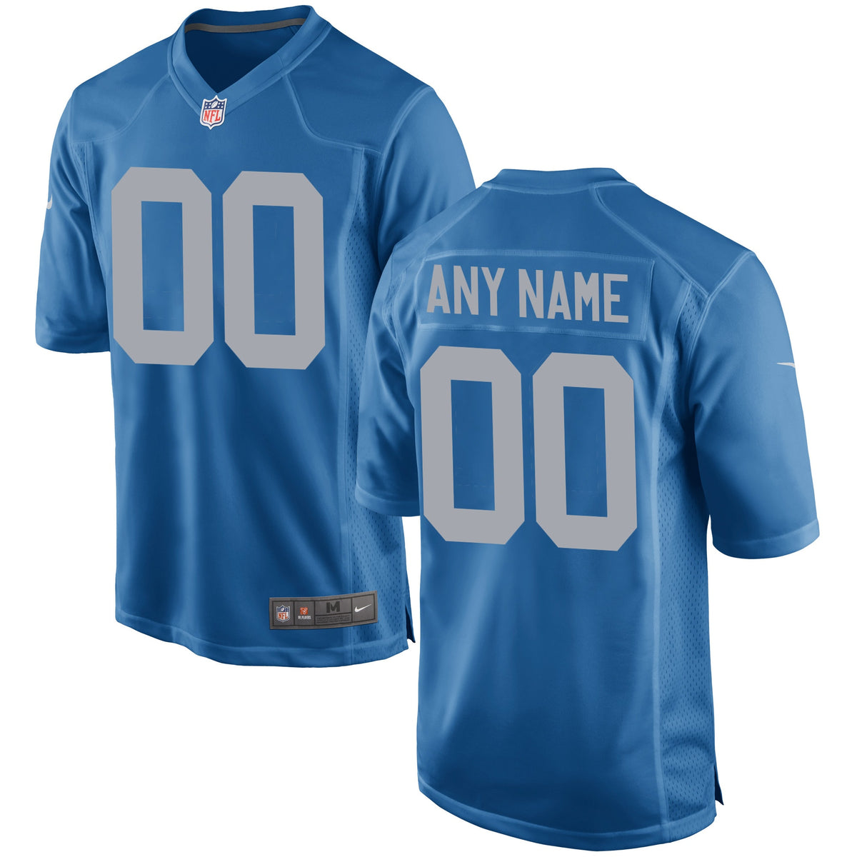 Detroit Lions Nike Throwback Custom Game Jersey   Blue